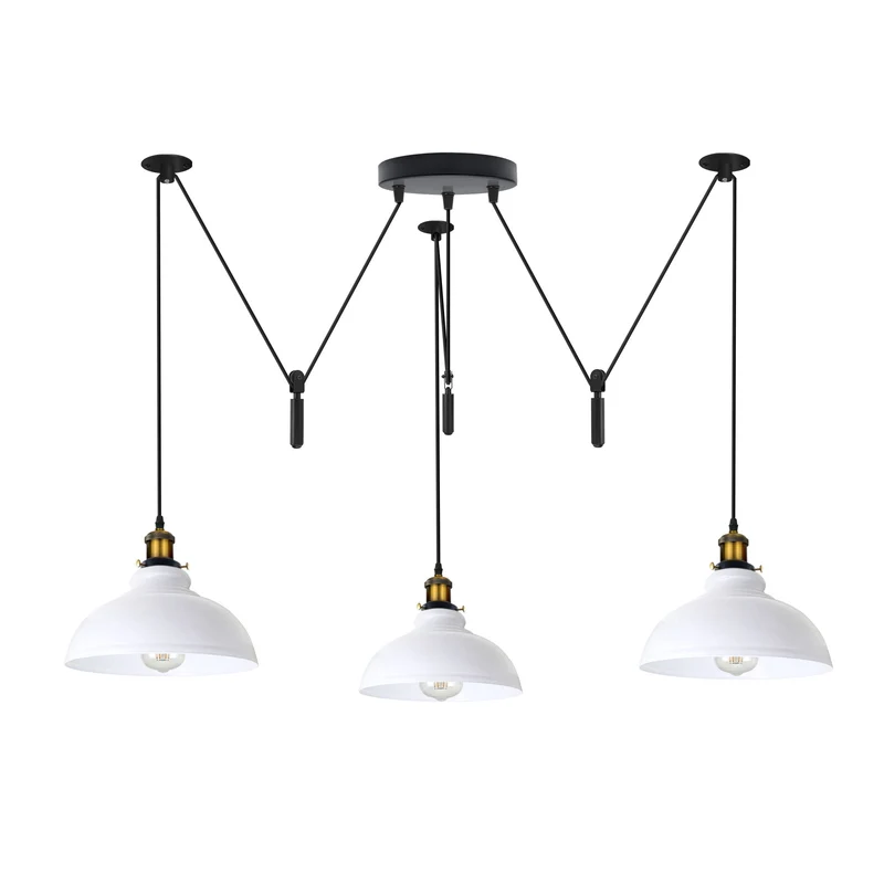 Skulpturale Pendelleuchte – Dezentrale Vintage Hängelampe Loft | Ø 29cm | E27 ~3723