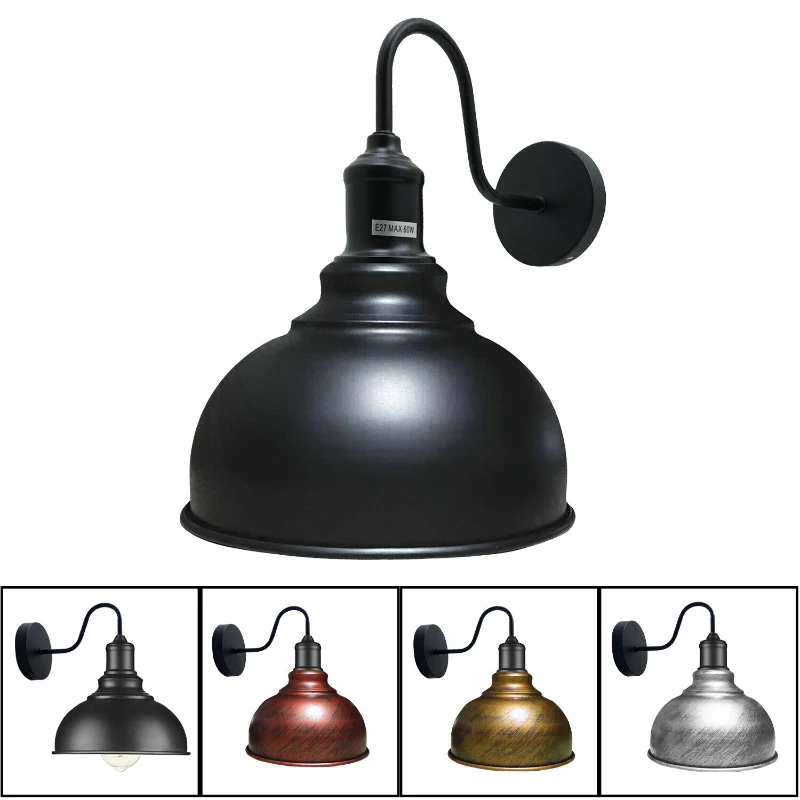 LEDSONE Vintage Wandlampe Industrial Schwanenhals E27 ~3716