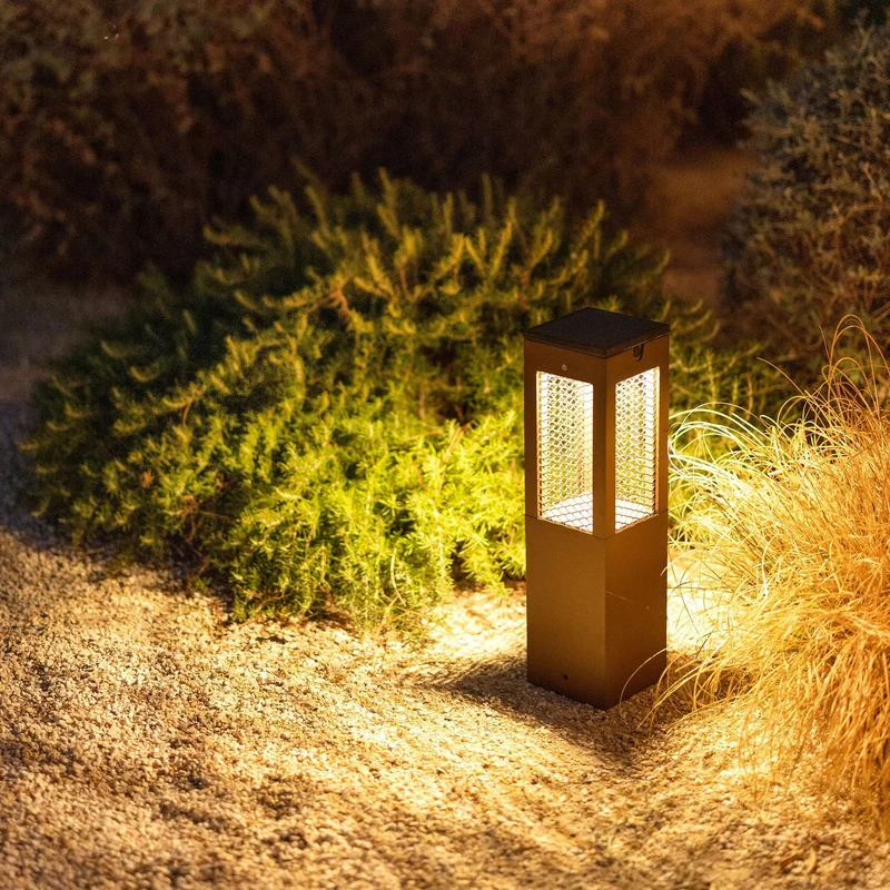 Les Jardins Solar-Wegeleuchte Tradition H 45cm Corten aus Aluminium