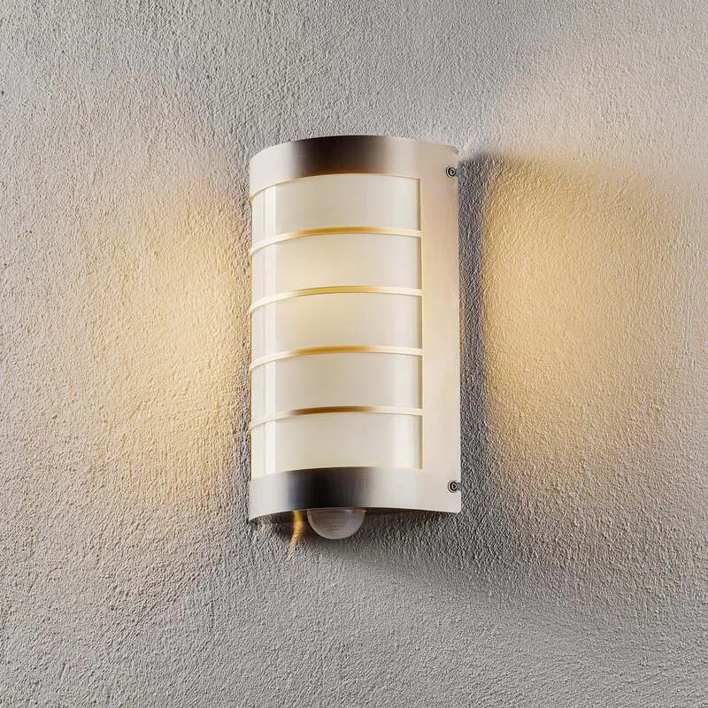 B-Ware CMD Außenwandleuchte Marco1 mit Bewegungsmelder Edelstahl Lampe IP44 18x28cm