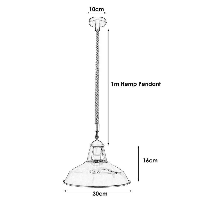 Hanfseil Gastro Hängeleuchten Harbour Lampenschirm Ø 30cm ~3581