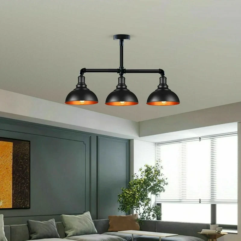 Industrie Agunnaryd Steampunk Lampe Schwarz ~3563