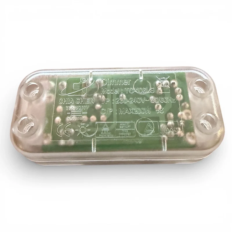 Schnurdimmer CHIA CHIEN TC-106LS Dimmer Modul 230V 25-200W transparent