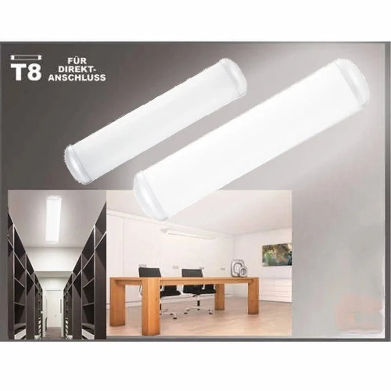 Rasterleuchte Luxemburg Anbauleuchte Deckenleuchte 70cm 2x 18W G13 T8 Leuchtstoffröhre
