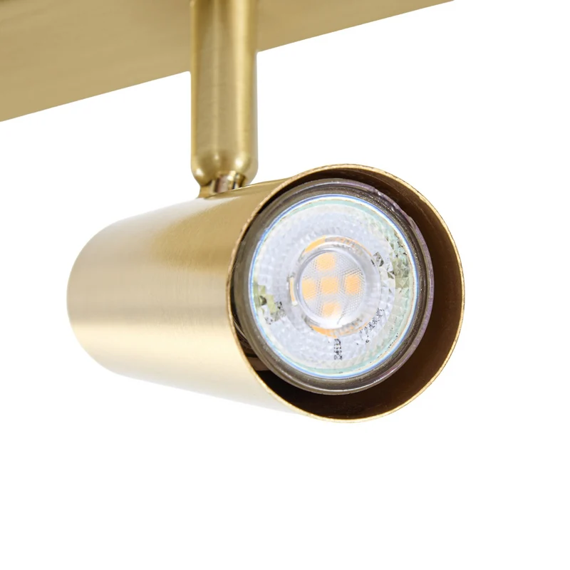 B-Ware Lindby Deckenstrahler Iluna 6-flg LED Strahler dimmbar messing 95x4,2cm Lampe