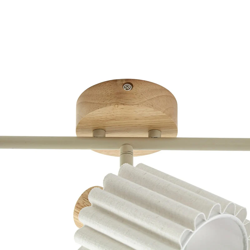 B-Ware Lindby Deckenstrahler Shiloh LED dimmbar 3-flammig Holz beige 52x24,5cm