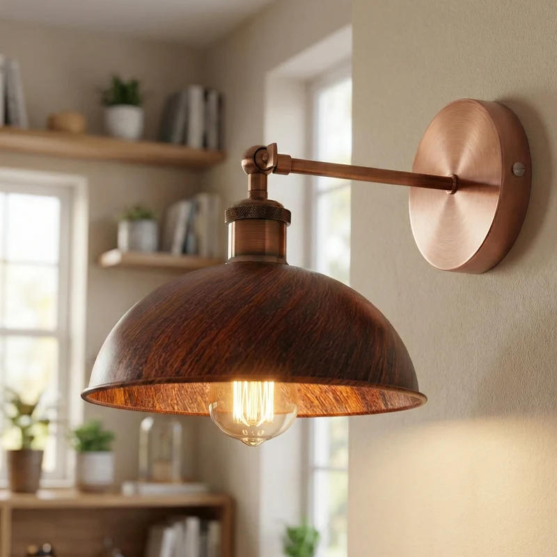 wandlampe vintage innen 180° schwenkbare Wandleuchte ~3506