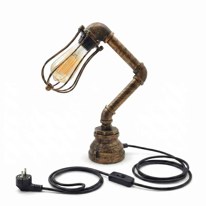 Retro Schreibtischlampe Industrial Steampunk Stil ~3503