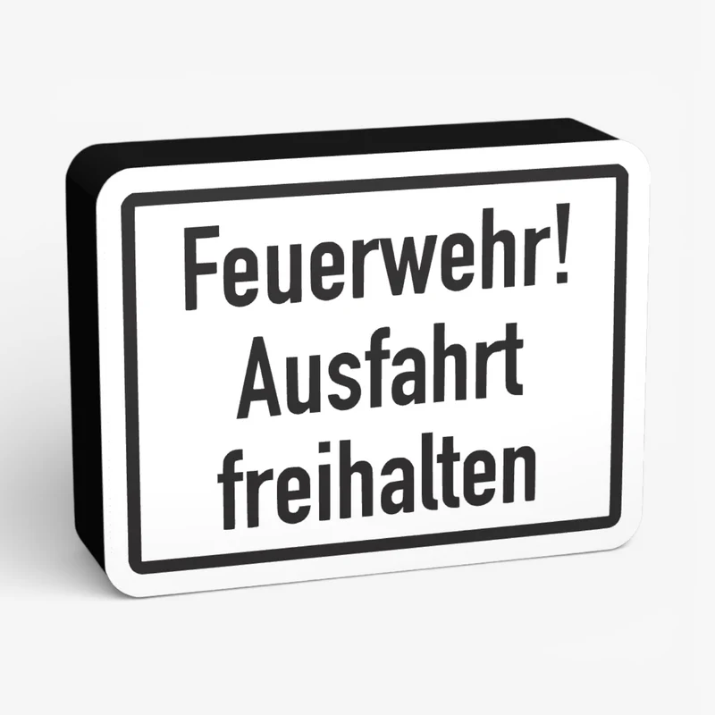 Feuerwehr! Ausfahrt freihalten Lampe