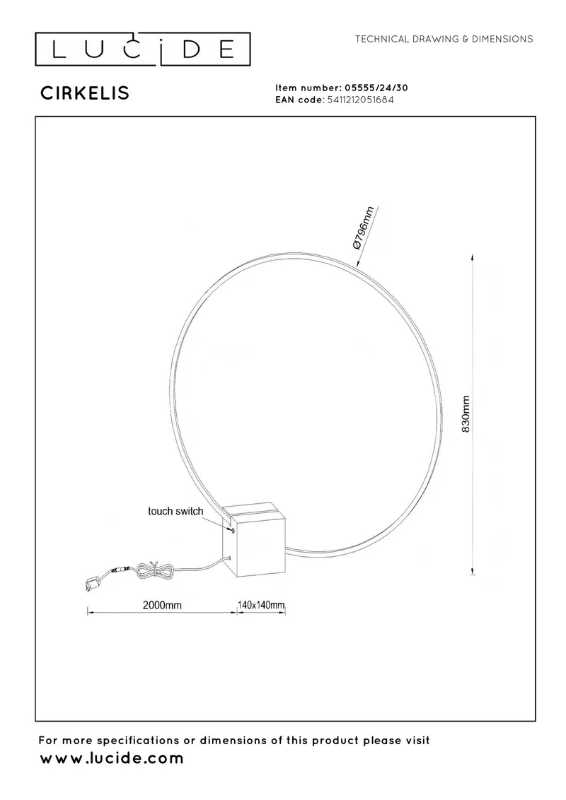LED-Tischleuchte Cirkelis dimmbar