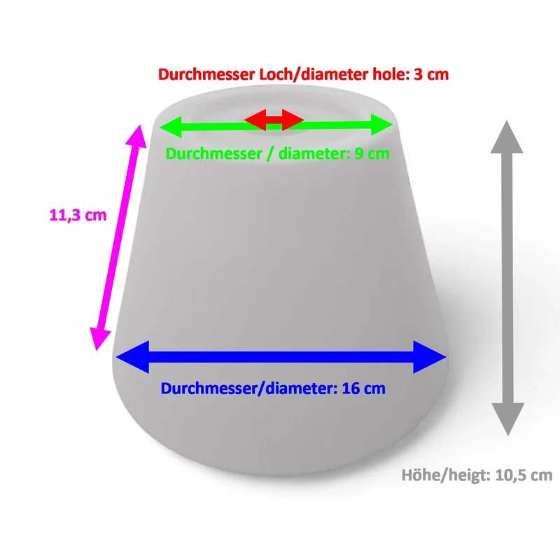 Ersatzglas Lampenglas weiß matt E14 Fassung 16 cm Durchmesser
