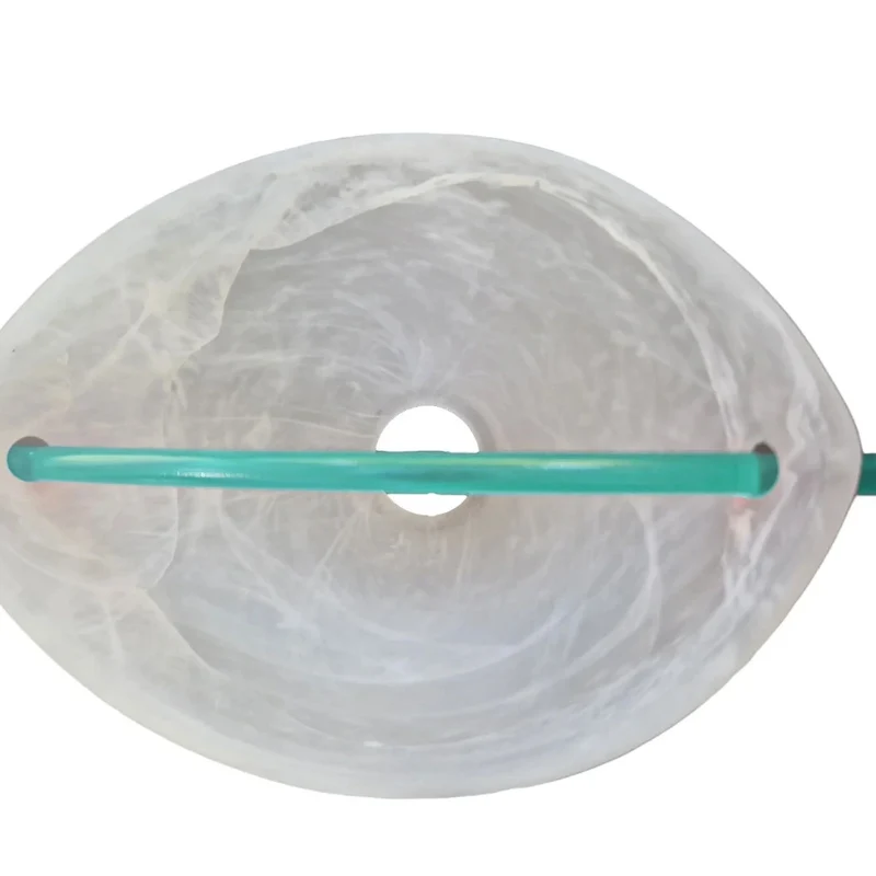 Ovales Lampenglas Alabaster G4 GY6.35 – Ersatzglas mit grünem Dekostab