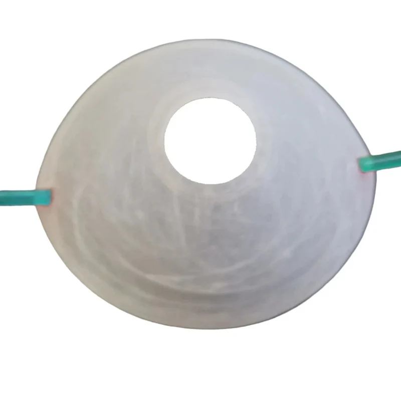 Ovales Lampenglas Alabaster G4 GY6.35 – Ersatzglas mit grünem Dekostab