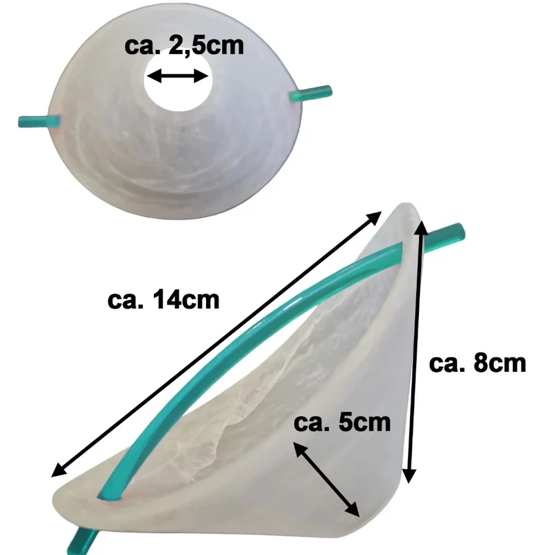 Ovales Lampenglas Alabaster G4 GY6.35 – Ersatzglas mit grünem Dekostab