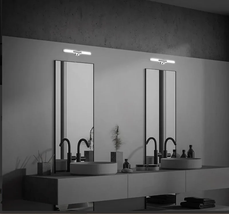 Spiegelleuchte mit Schalter 33 cm – Chrom – 2× E14 | Bad & Flur