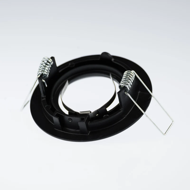 LED Einbaustrahler Rahmen schwarz matt – GU10 Einbaurahmen 70–75 mm, 230 V, Bajonettverschluss