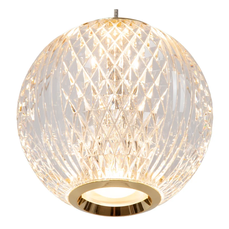 Pendelleuchte Cintra 5-flammig LED dimmbar rund Ø 32cm Warmweiß Transparent, Messing