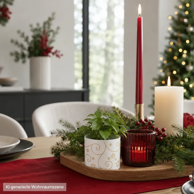 Weihnachtliches Teelichtglas Porzellan STAR Weiß weiß 6,5 cm Kerzenständer