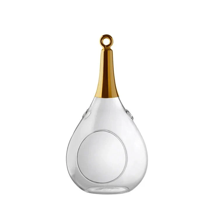 Sompex Taura Hängewindlicht Gold 30 cm – mundgeblasen & handbemalt