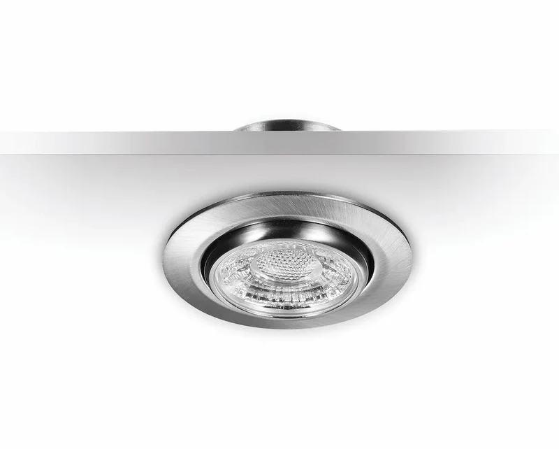 LED Einbaustrahler MD-13 Satin – 5 W, dimmbar, IP44, Ø 60 mm, ultra flach 42 mm, warmweiß 2700 K, inkl. Trafo | Malmbergs