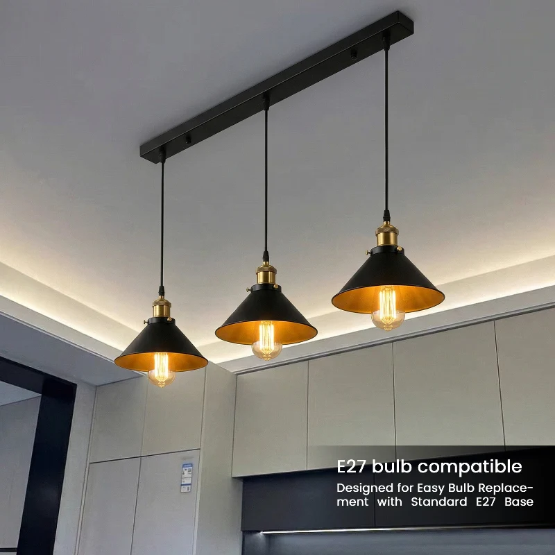 Industrial Pendelleuchte Schwarz 1 / 3-flammig LEDSONE ~3629