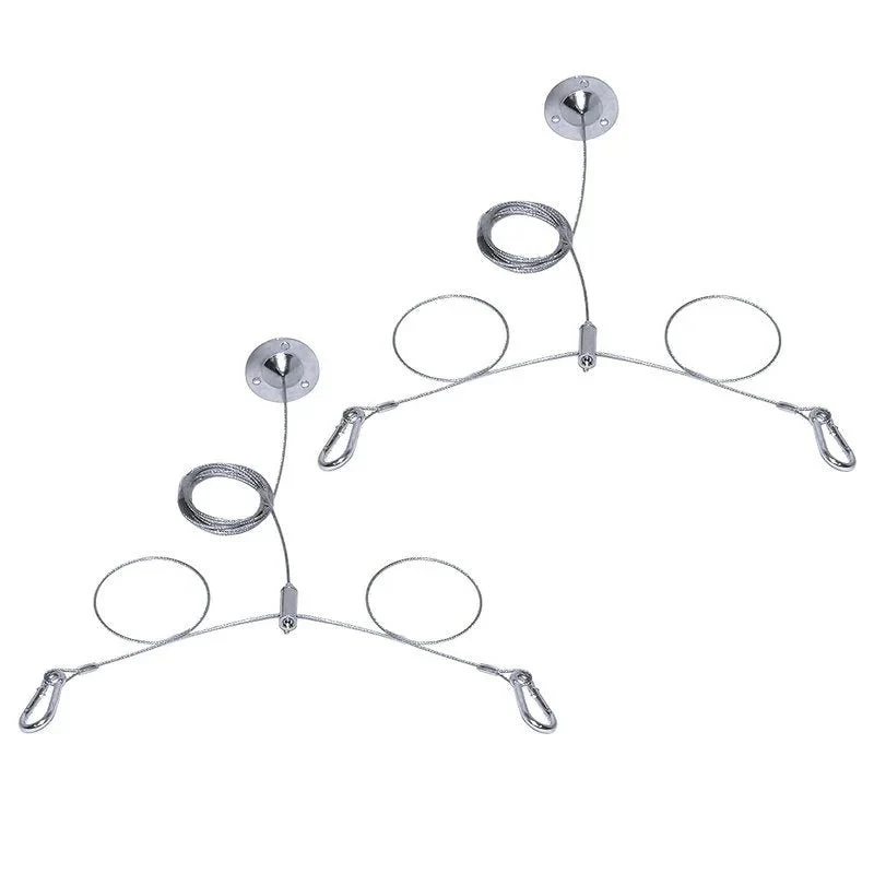 Seilabhängung verstellbar LED Panel 2er Set max 10 Kg Montageset 1,5m Karabinerhaken | BAHAG