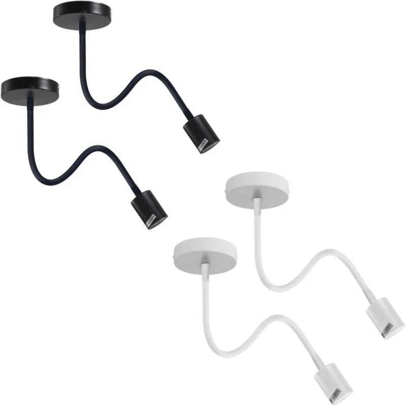 2er Pack Schwanenhals Wand & Deckenleuchte flexibel Lampe ~3480