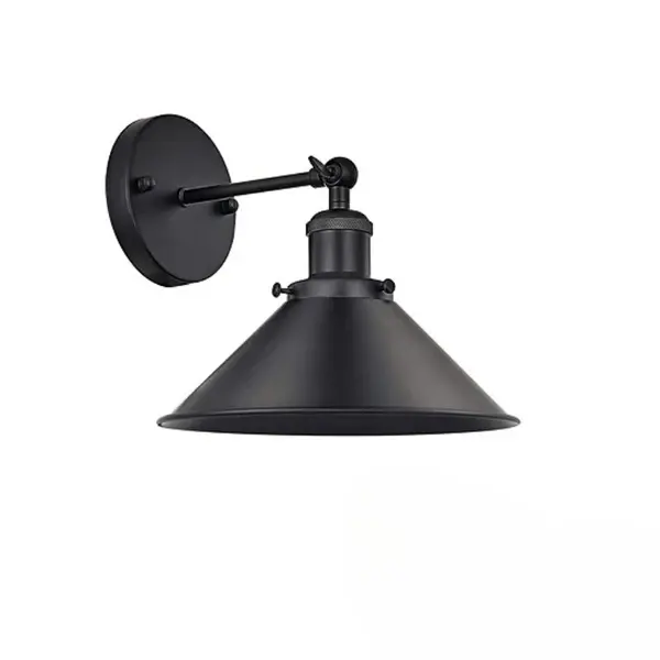 Industrie Verstellbare Wandleuchte Schwarz mit E27~3476