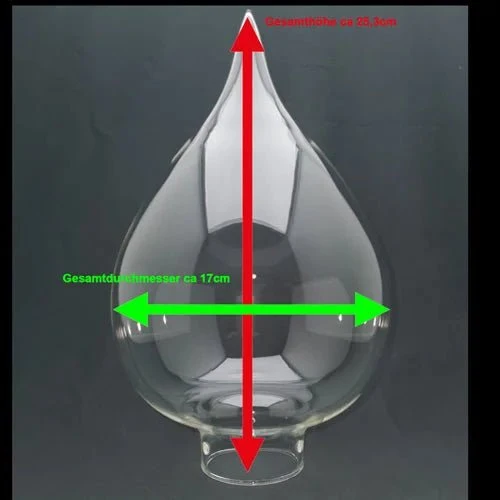 Lampenglas Tropfenform klar – Ersatzglas für Tear Pendelleuchte 78852