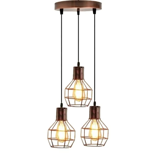 Industrielle Vintage-Deckenleuchte mit Einstellbarer Höhe~3465