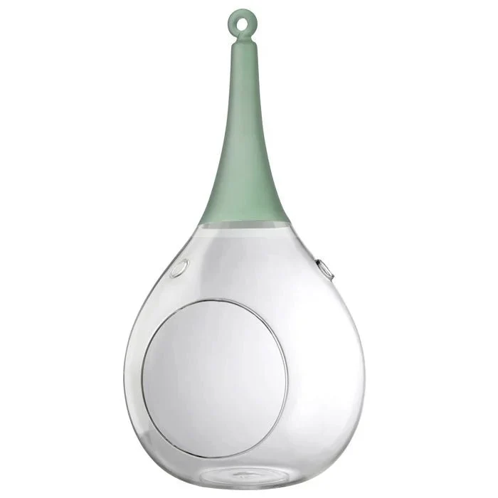 Sompex Taura Hängewindlicht Grün 35 cm – Glas · mundgeblasen · handbemalt · Tropfenform