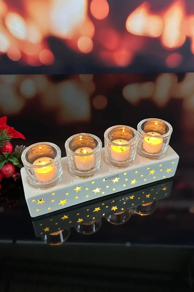 Adventslicht Mantova Stern LED 30cm creme-weiß