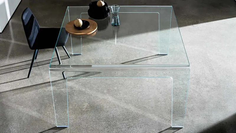 FROG Table avec verre bombé