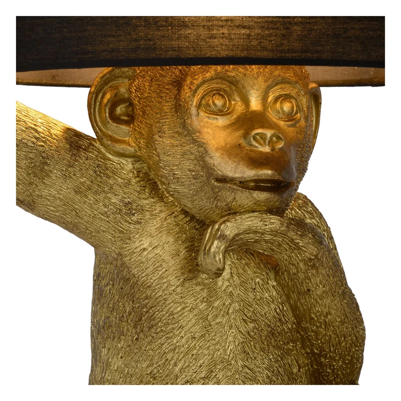 Tischleuchte Extravaganza Chimp mit Stoffschirm Schwarz
