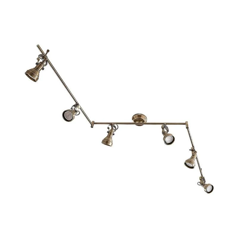 B-Ware Lindby Deckenlampe Perseas LED Deckenleuchte 6-flg dimmbar altmessing 180cm