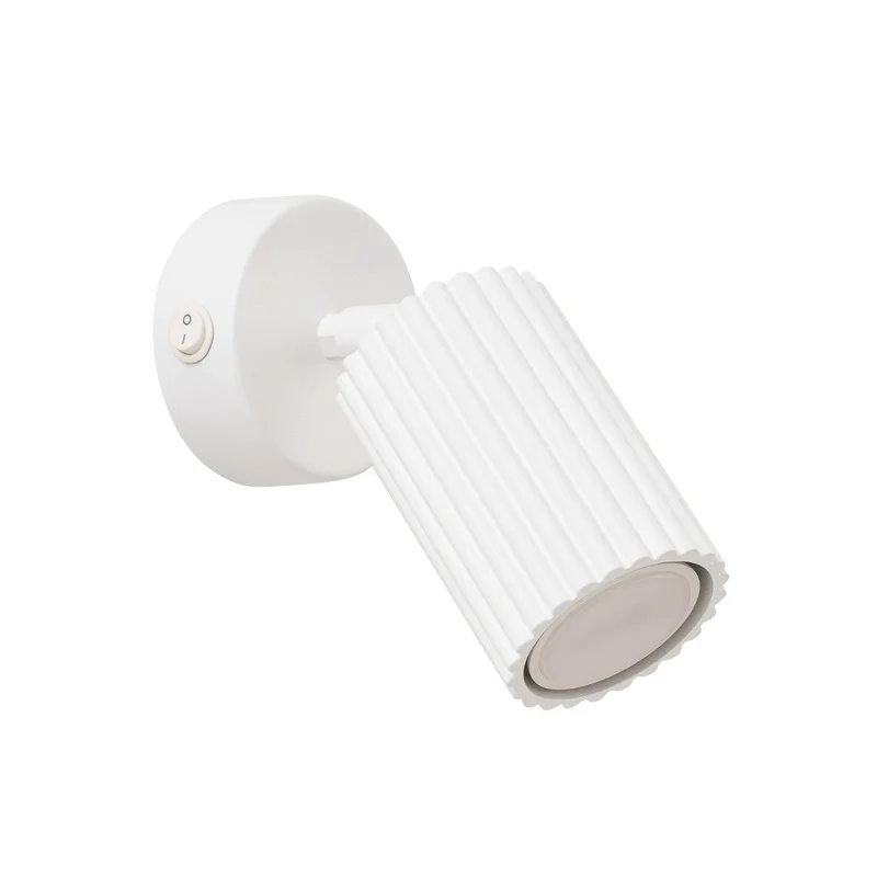B-Ware Wandstrahler Karbon Wandleuchte LED Lampe mit Schalter Aluminium weiß 16cm