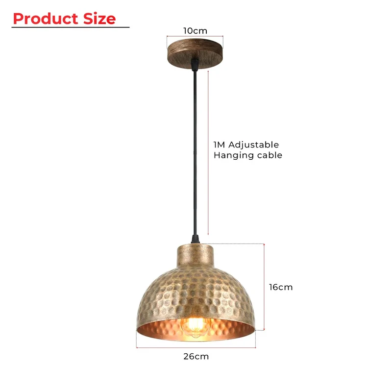 Premium Hängelampe Wohnzimmer Ø26cm Kupferfarbe ~3601