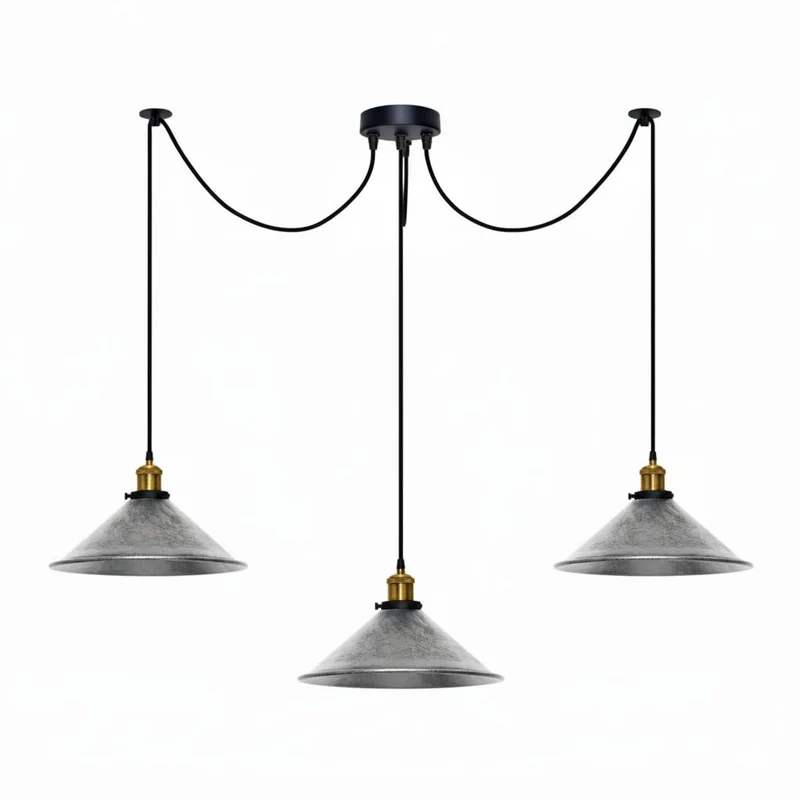 Pendelleuchte Industrial Metall Kegelschirm~3597