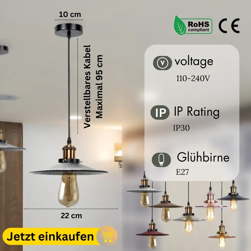 Hängende Lampe Für Gartenhaus Innen ~3593