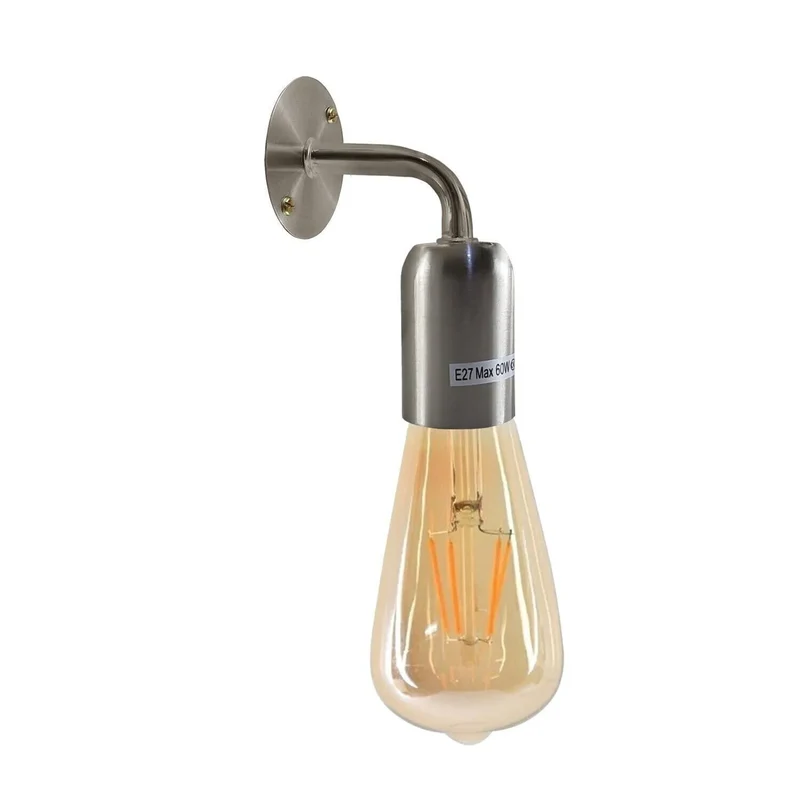 Vintage Wandleuchte mit E27 Fassung | Industrie Metall Wandlampe~3401