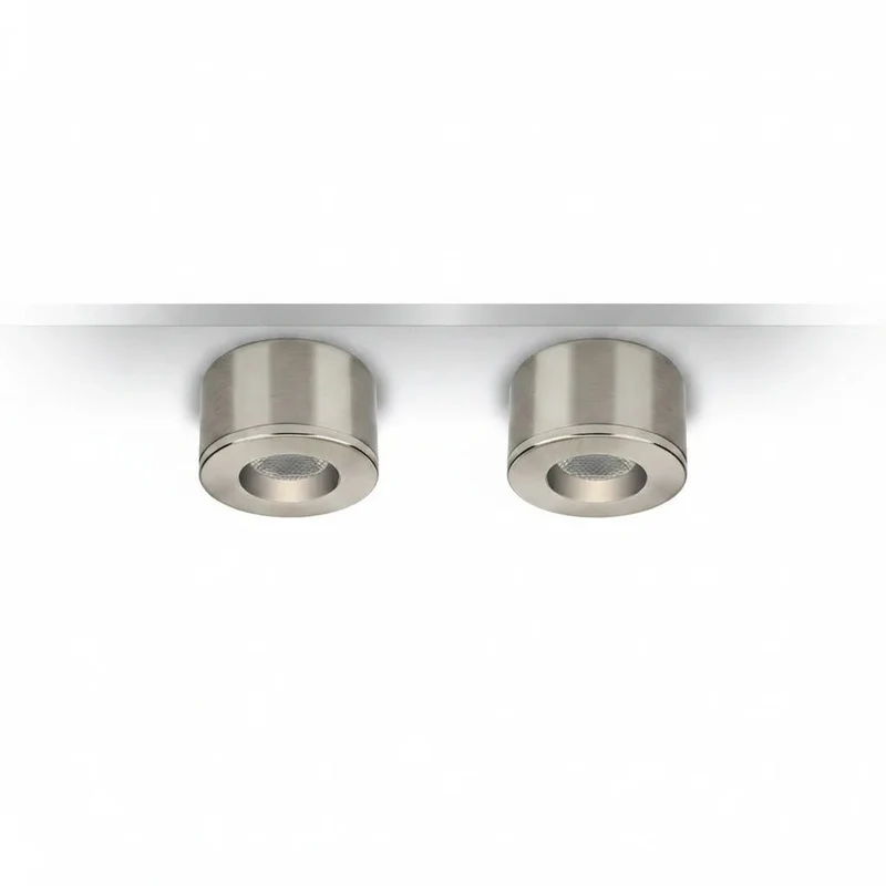 Malmbergs MD-29 LED Kit Satin – 9er Set Mini LED Spots – Dimmbar – Einbau & Aufbau – IP44 – 36mm