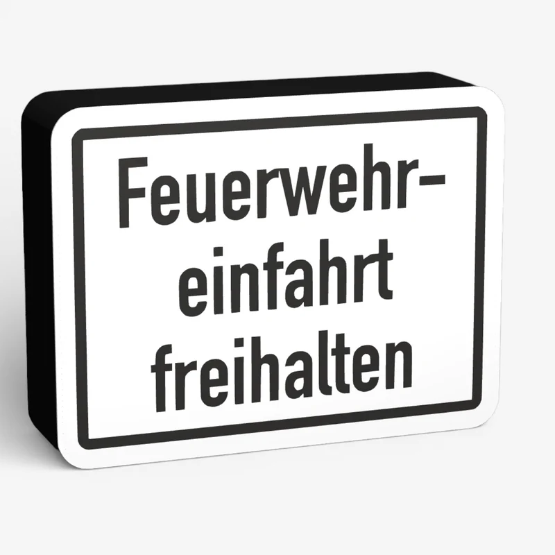 Feuerwehreinfahrt freihalten Lampe