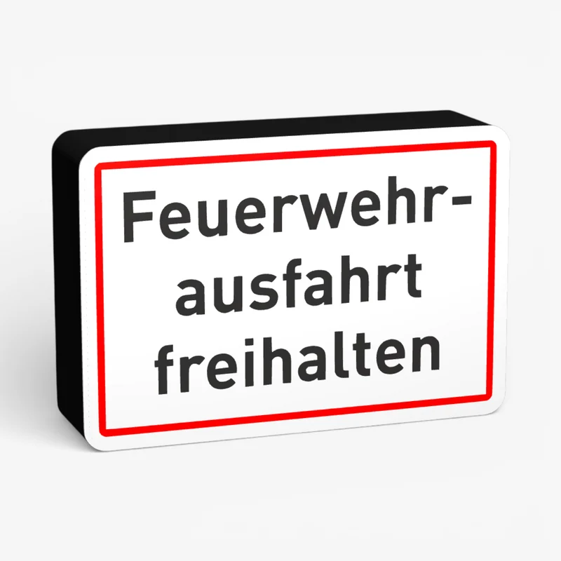 Feuerwehrausfahrt freihalten Rot Lampe
