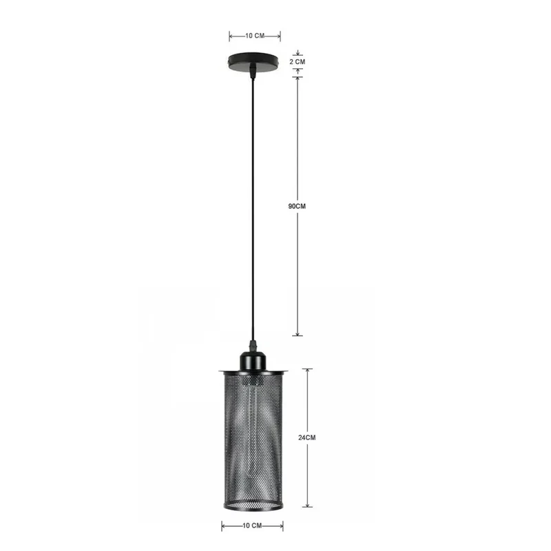 3er Set Zylinder Pendelleuchte – Modern Loft Lochblech Hängelampe | E27 ~3590