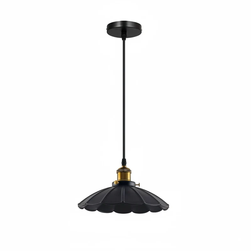 Hängelampe in Blütenform – Vintage Industrie Pendelleuchte | Ø 22cm | E27 ~3582