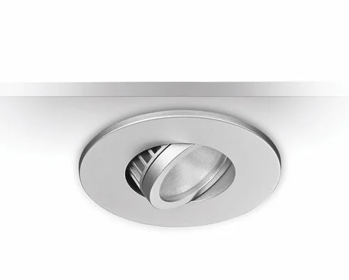 9er Set LED Einbaustrahler dimmbar & schwenkbar IP44 – MD-350 silber matt