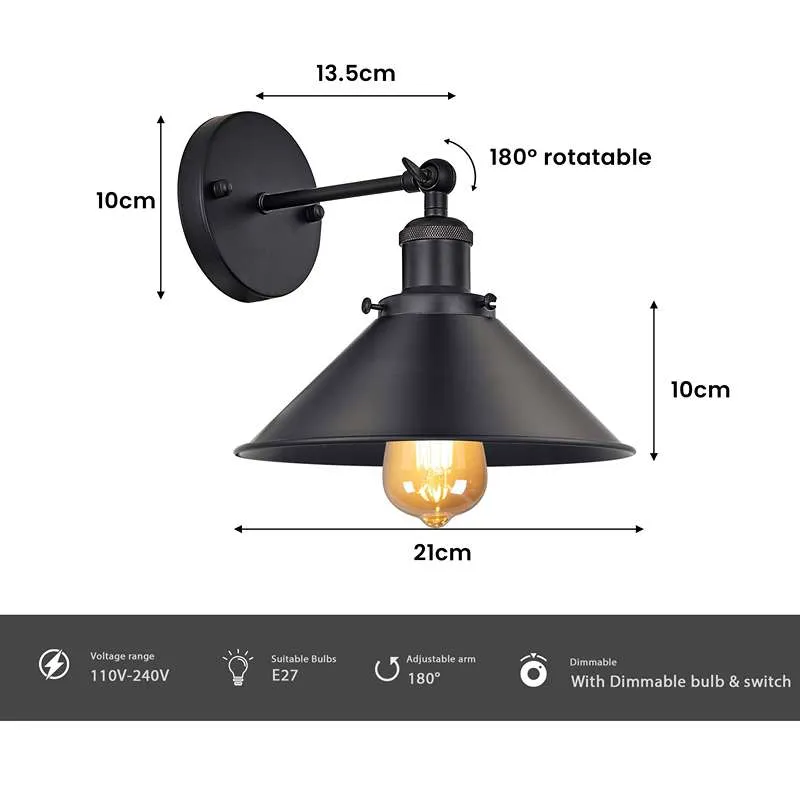 Modern schwarz wandlampe für Wohn & Esszimmer ~3530
