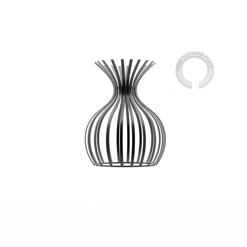Geometrischer schwarzer Metall Draht Käfig Lampenschirm ~3439