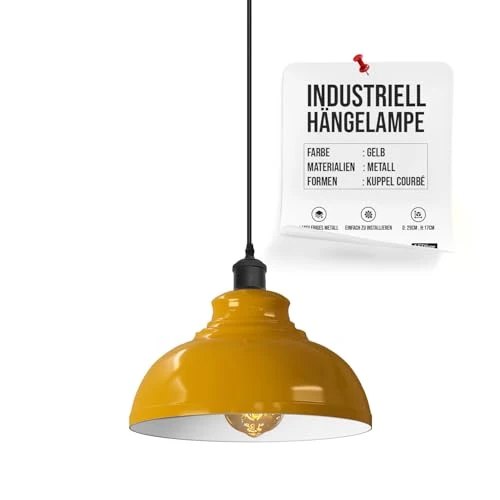 LEDSone Lampada a Sospensione Industriale Retrò da Soffitto ~ 3372
