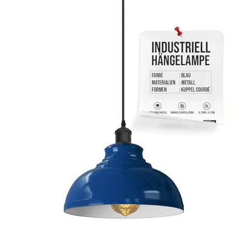 LEDSone Lampada a Sospensione Industriale Retrò da Soffitto ~ 3372